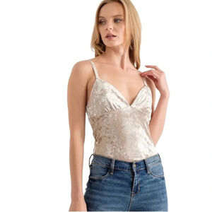 Wasabi + Mint Crushed Velour Bodysuit